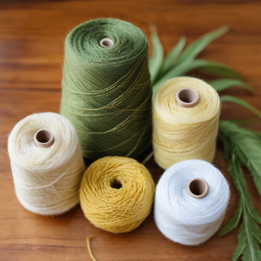Various natural yarn colors in bowls